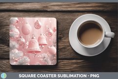GorgeousPink 3D Christmas Square Coaster design.