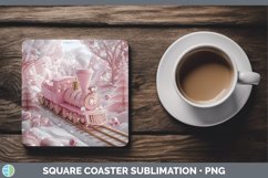 GorgeousPink 3D Christmas Square Coaster design.