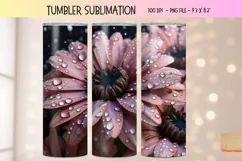 Pink 3d Tumbler Wrap Daisy 3d Sublimation Tumbler Design