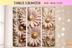 Pink 3d Tumbler Wrap Floral 3d Sublimation Tumbler Design