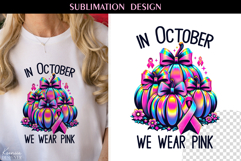 Breast Cancer Awareness| Iridescent Pumpkin|T Shirt Design Product Image 1