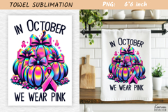 Breast Cancer Awareness Towel Sublimation|Neon Pink Fall Product Image 1