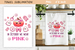 Breast Cancer Awareness Towel Sublimation|Neon Pink Fall Product Image 1