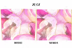 Pink Alcohol Ink Tumbler Sublimation Bundle, 20 oz tumbler wrap, Png Self Love