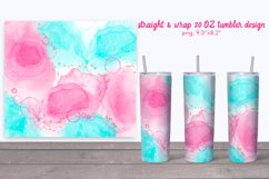 Pink & blue tumbler 20 Oz| Spring tumbler sublimation Product Image 1