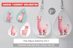 Earring Pink Alpaca Valentine Product Image 1