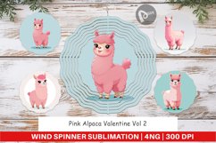 Wind Spinner Pink Alpaca Valentine Product Image 1