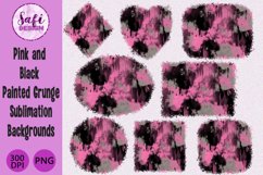 Pink and Black Painted Grunge Sublimation Backgrounds Product Image 1