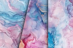 Pink And Blue Alcohol Ink Digital Paper Bundle Product Image 6