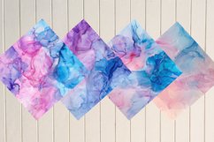 Pink And Blue Alcohol Ink Digital Paper Bundle Product Image 3