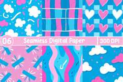 Pink And Blue Digital Papers Product Image 1