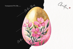 Pink Gold Floral Eggs | Easter PNG Product Image 2