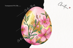 Pink Gold Floral Eggs | Easter PNG Product Image 2