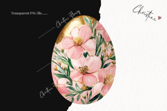 Pink Gold Floral Eggs | Easter PNG Product Image 2