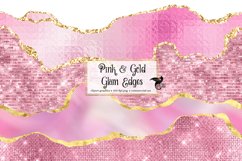 Pink and Gold Glam Edges Clipart Product Image 1