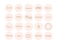 pink and gold nail tech instagram highlight covers