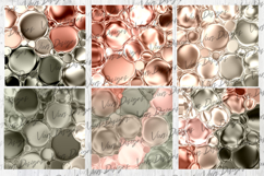 Metallic Rose &amp; Charcoal Water Droplet Textures Product Image 2