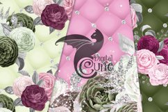 Pink and Olive Luxury Floral Digital Paper Product Image 2