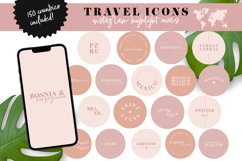 pink and orange travel instagram highlight covers