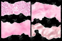 Pink and Silver Glam Edges Clipart Product Image 2