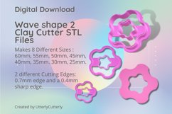 Wave Shape 2 Earring Clay Cutter - Cookie Cutter STL Files Product Image 1