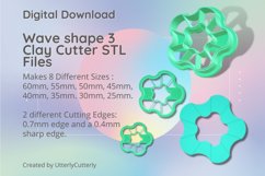 Wave Shape 3Earring Clay Cutter - Cookie Cutter STL Files Product Image 1