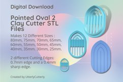 Pointed Oval 2 Earring Clay Cutter - Cookie Cutter STL Files Product Image 1