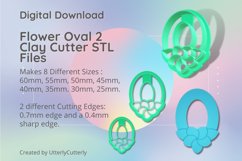 Flower Oval 2 Clay Cutter - Cookie Cutter STL File Product Image 1