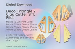 Art Deco Triangle 2 Clay Cutter - Cookie Cutter STL File Product Image 1