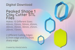 Peaked Shape 1 Clay Cutter - Cookie Cutter STL File Product Image 1