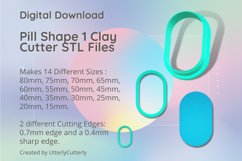 Pill Shape 1 Clay Cutter - Cookie Cutter STL File Product Image 1