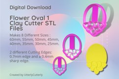 Flower Oval 1 Clay Cutter - Cookie Cutter STL File Product Image 1