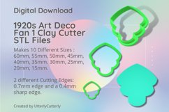 1920s Fan Clay Cutter - Cookie Cutter STL File Product Image 1