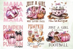 Pink Autumn Bundle Sublimation Clipart Product Image 2