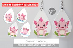 Earring Pink Axolotl Valentine Product Image 1