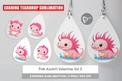 Earring Pink Axolotl Valentine Product Image 1