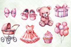 Pink Baby Shower Watercolor Sublimation Product Image 3