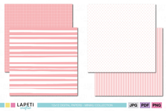 Feminine coral pink printable paper collection for baby projects