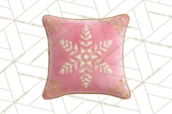 Rococo Christmas Clipart PNG, Pink and Gold Holiday Decor Product Image 3
