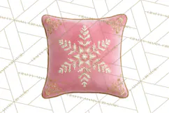 Rococo Christmas Clipart PNG, Pink and Gold Holiday Decor Product Image 3