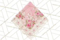 Rococo Christmas Clipart PNG, Pink and Gold Holiday Decor Product Image 4