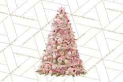 Rococo Christmas Clipart PNG, Pink and Gold Holiday Decor Product Image 2