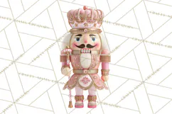Rococo Christmas Clipart PNG, Pink and Gold Holiday Decor Product Image 5