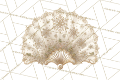 Rococo Christmas Clipart PNG, Pink and Gold Holiday Decor Product Image 3