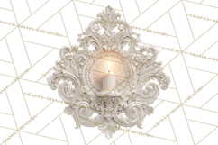 Rococo Christmas Clipart PNG, Pink and Gold Holiday Decor Product Image 2
