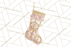 Rococo Christmas Clipart PNG, Pink and Gold Holiday Decor Product Image 5