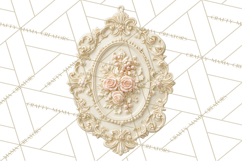 Rococo Christmas Clipart PNG, Pink and Gold Holiday Decor Product Image 3
