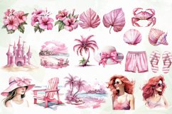 Pink Beach Sublimation Clipart Product Image 2