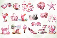 Pink Beach Sublimation Clipart Product Image 3