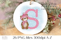 Christmas Bear Alphabet |PNG for sublimation Product Image 1